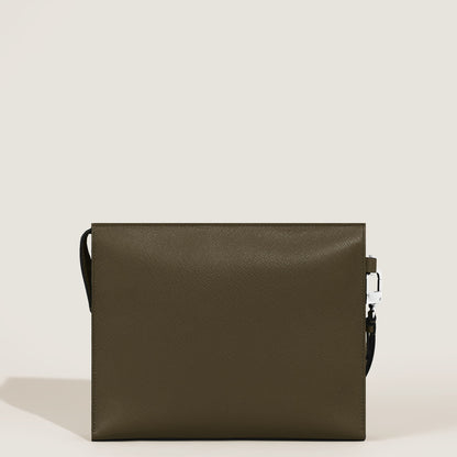 Montblanc Clutch aus Sartorial Leder – Khaki – Ansicht 5