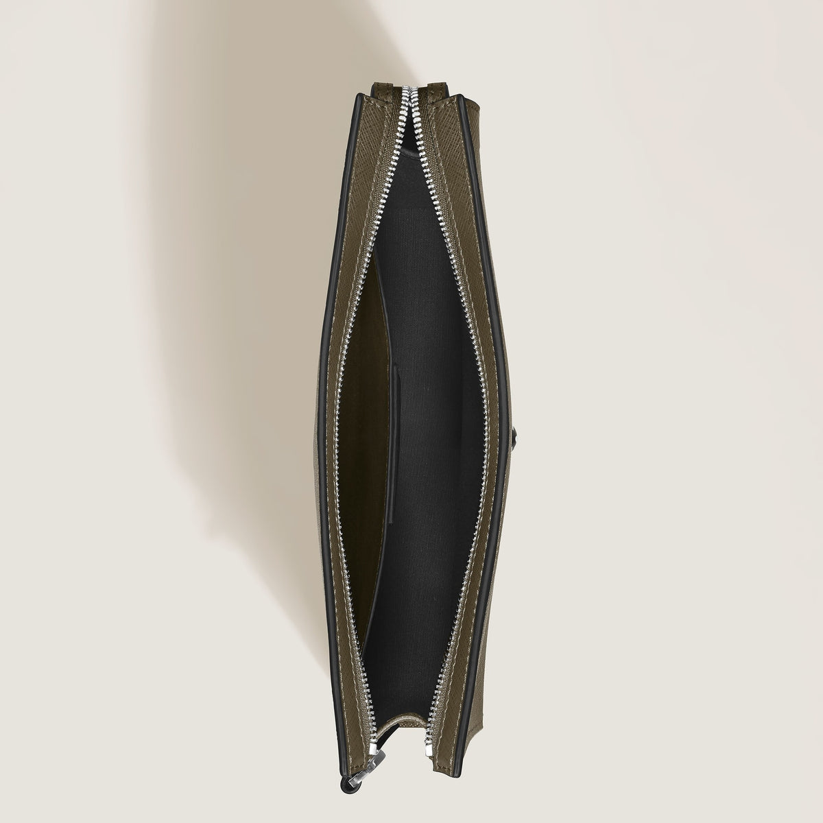 Montblanc Clutch aus Sartorial Leder – Khaki – Ansicht 6