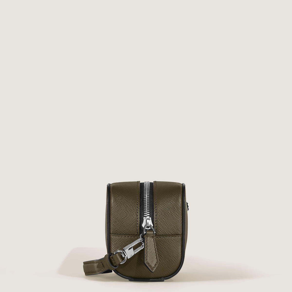 Montblanc Kleine Kosmetik Clutch aus Sartorial Leder – Khaki – Ansicht 5