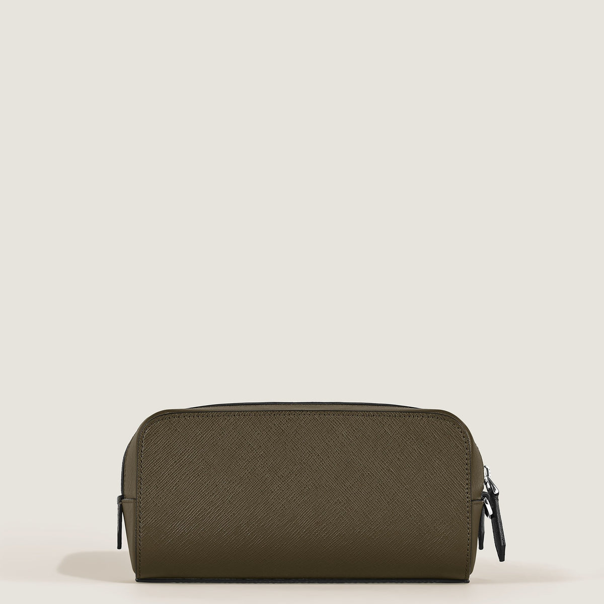 Montblanc Kleine Kosmetik Clutch aus Sartorial Leder – Khaki – Ansicht 6