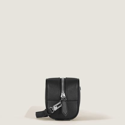 Montblanc Kleine Kosmetik Clutch aus Sartorial Leder – Schwarz – Ansicht 7