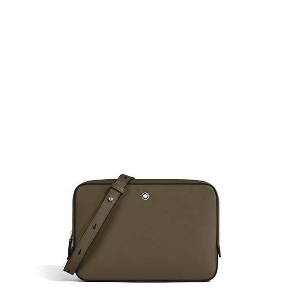 Montblanc Kleine Umhängetasche aus Sartorial Leder – Khaki