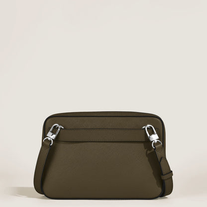 Montblanc Kleine Umhängetasche aus Sartorial Leder – Khaki – Ansicht 6