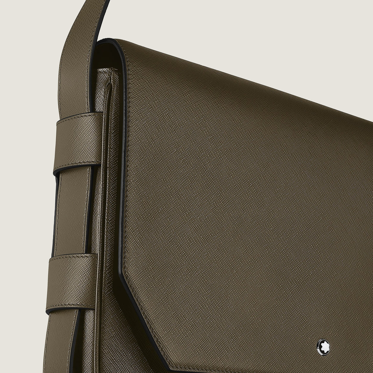 Montblanc Messenger Bag aus Sartorial Leder – Khaki – Ansicht 2