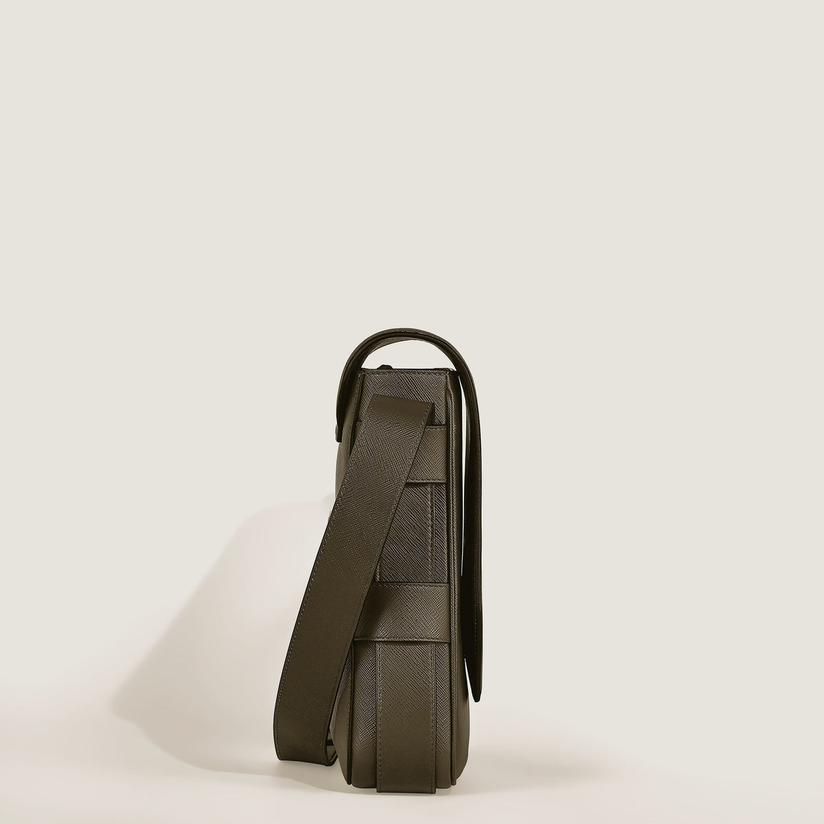 Montblanc Messenger Bag aus Sartorial Leder – Khaki – Ansicht 4