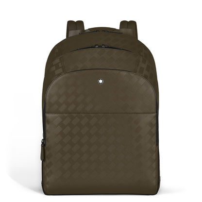 Montblanc Rucksack Groß mit 3 Fächern aus Extreme Leder – Khaki – Ansicht 1