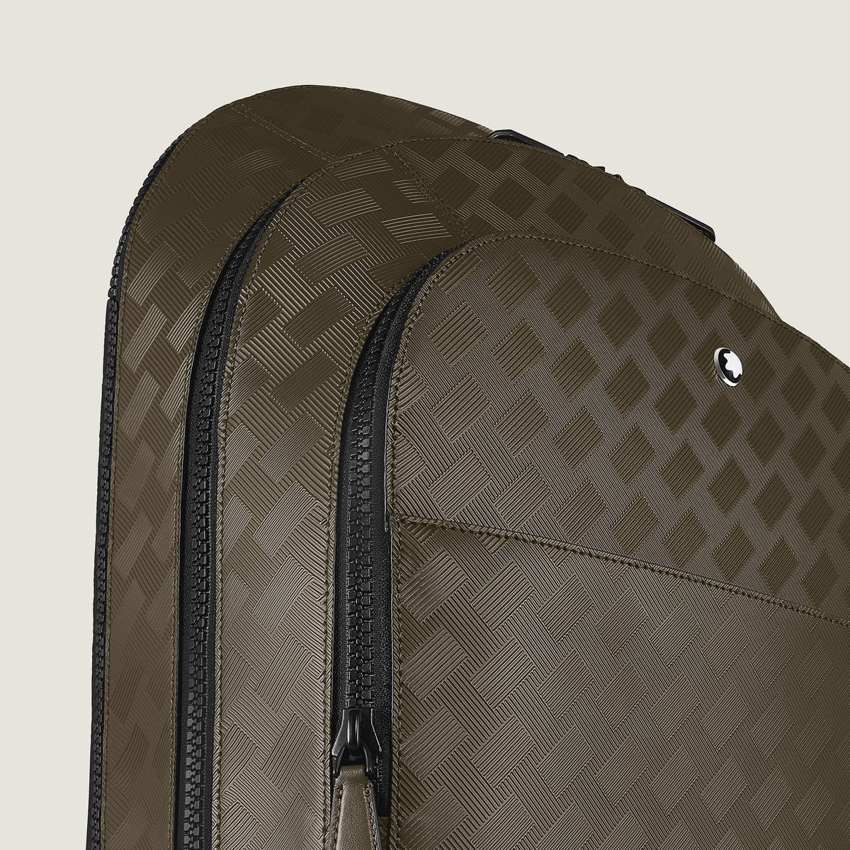Montblanc Rucksack Groß mit 3 Fächern aus Extreme Leder – Khaki – Ansicht 3