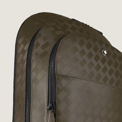 Montblanc Rucksack Groß mit 3 Fächern aus Extreme Leder – Khaki – Ansicht 3
