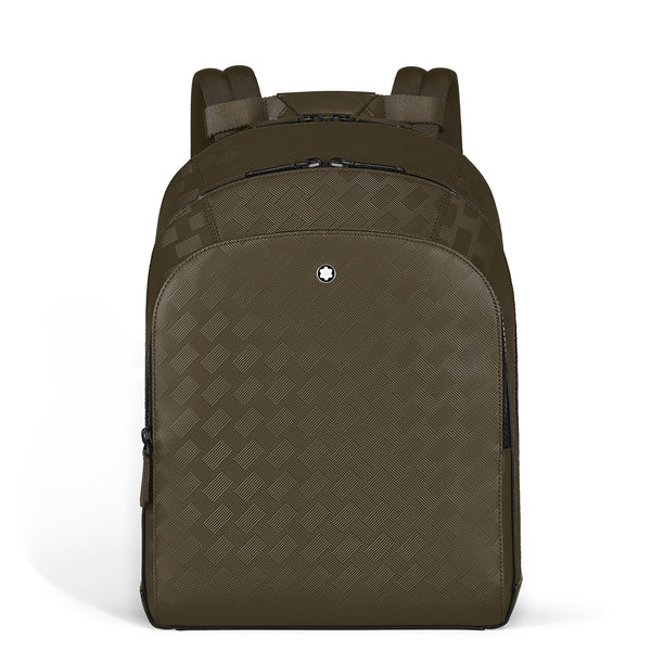 Montblanc Mittelgroßer Rucksack mit 3 Fächern aus Extreme Leder – Khaki