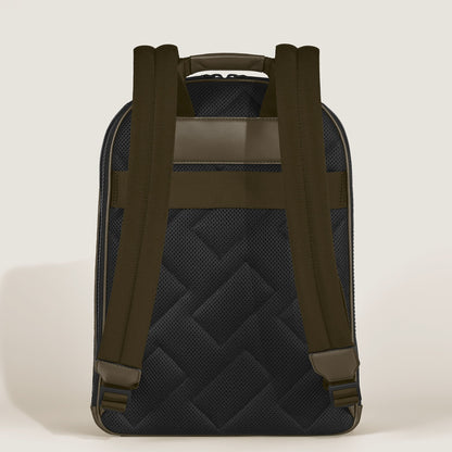 Montblanc Mittelgroßer Rucksack mit 3 Fächern aus Extreme Leder – Khaki – Ansicht 5