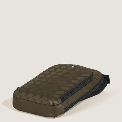 Montblanc Mittelgroße Umhängetasche aus Extreme Leder – Khaki – Ansicht 8