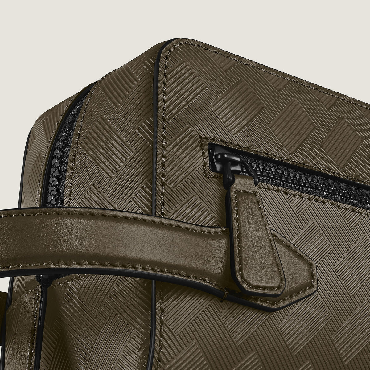 Montblanc Kosmetik Clutch aus Extreme Leder – Khaki – Ansicht 3