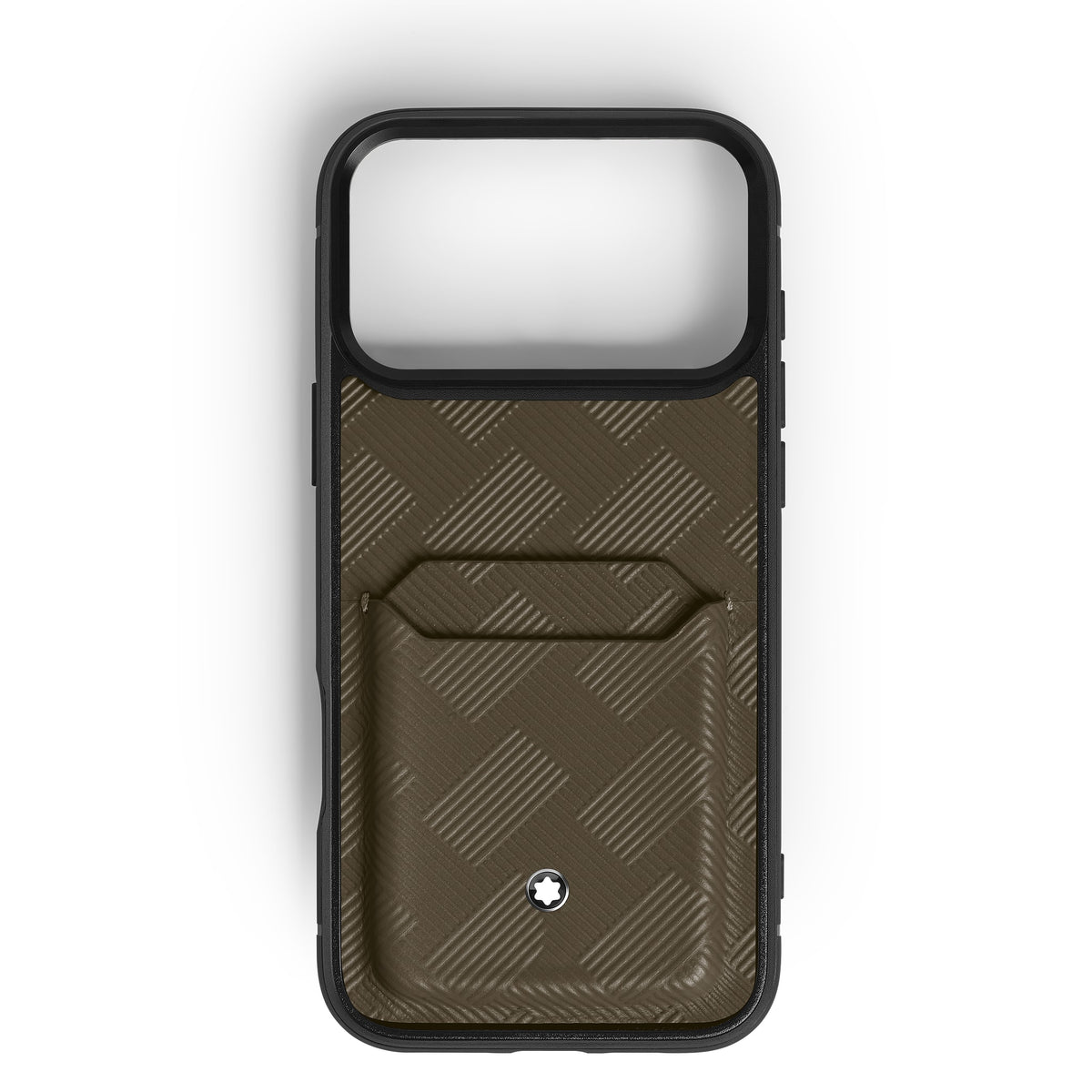 Montblanc Schutzhülle für iPhone 17 Pro Max mit 2 cc aus Extreme Leder – Khaki – Ansicht 1