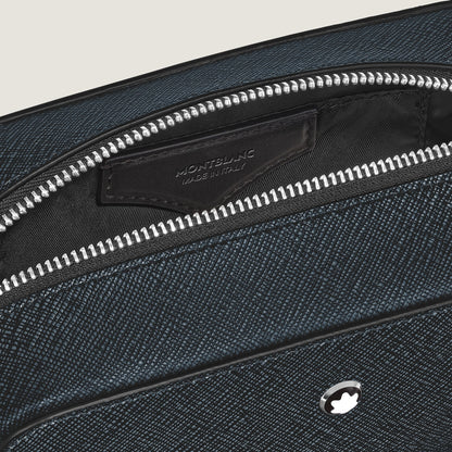 Montblanc Kleine Kosmetik Clutch aus Sartorial Leder – Twilight Blue – Ansicht 4