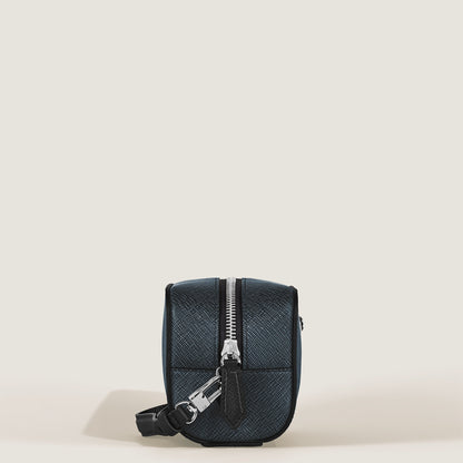 Montblanc Kleine Kosmetik Clutch aus Sartorial Leder – Twilight Blue – Ansicht 5