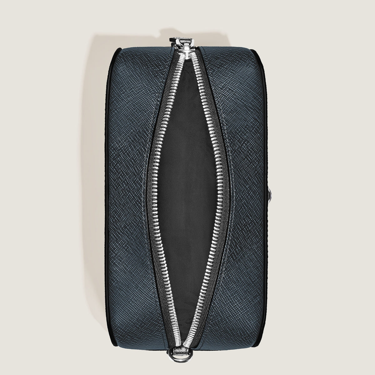 Montblanc Kleine Kosmetik Clutch aus Sartorial Leder – Twilight Blue – Ansicht 7