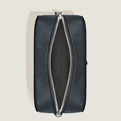 Montblanc Kleine Kosmetik Clutch aus Sartorial Leder – Twilight Blue – Ansicht 7