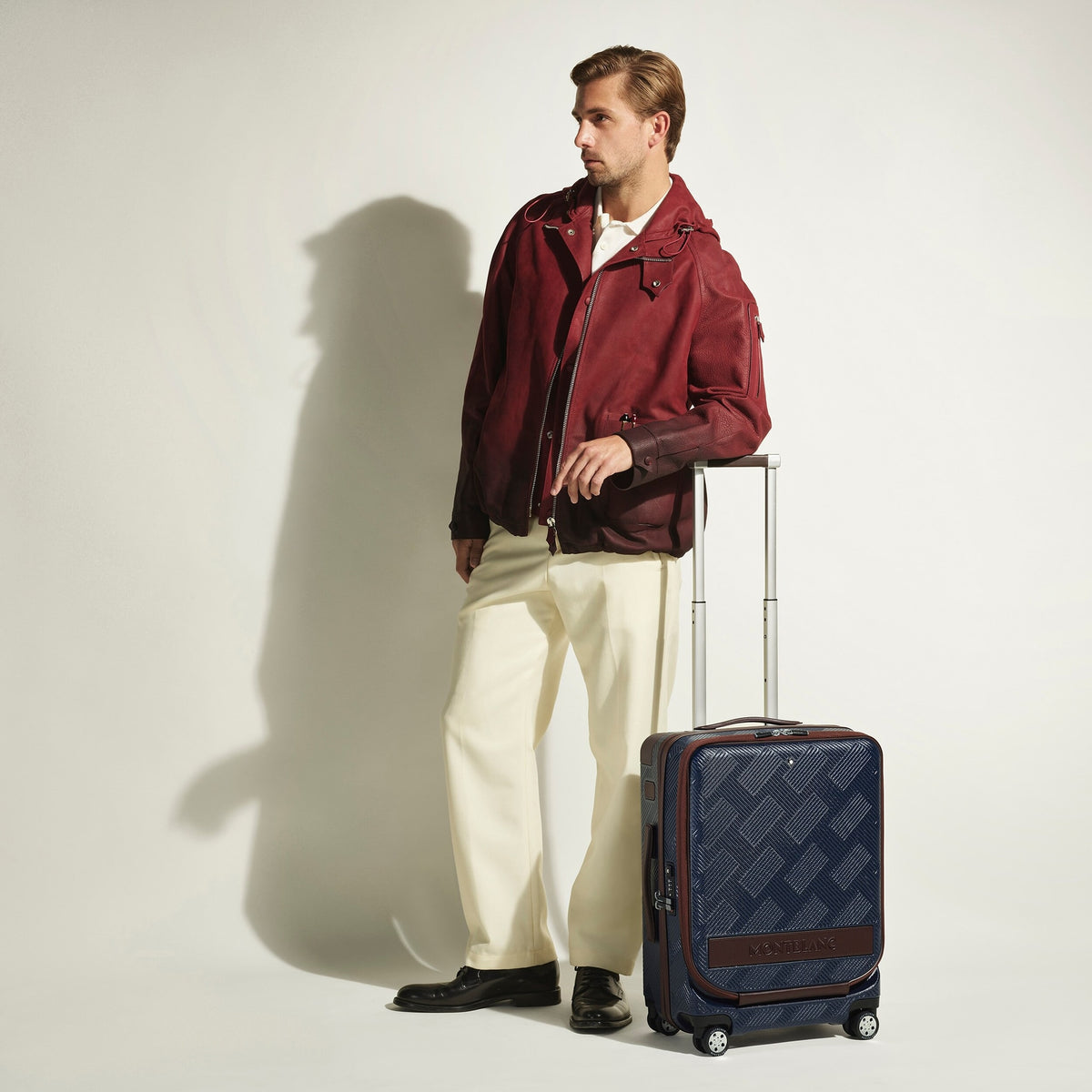 Montblanc MY4810 Kabinenkoffer mit Vordertasche – Dunkelbraun – Ansicht 2