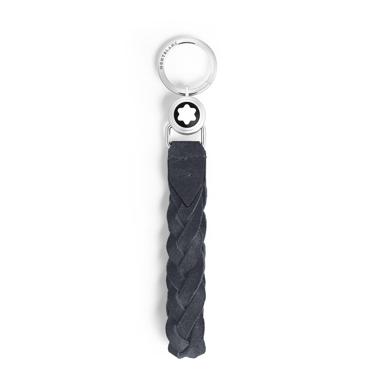 Montblanc Schlüsselanhänger mit Schlaufe aus Wildleder – Blau – Ansicht 1