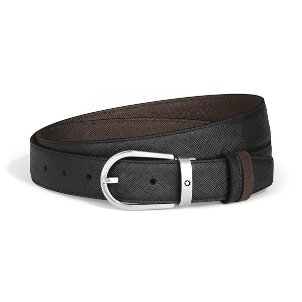 Montblanc Wendbarer Gürtel mit hufeisenförmiger Schließe 30 mm aus hochwertigem Leder (MB222139)