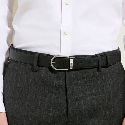 Montblanc Wendbarer Gürtel mit hufeisenförmiger Schließe 30 mm aus hochwertigem Leder (MB222139) – Ansicht 2