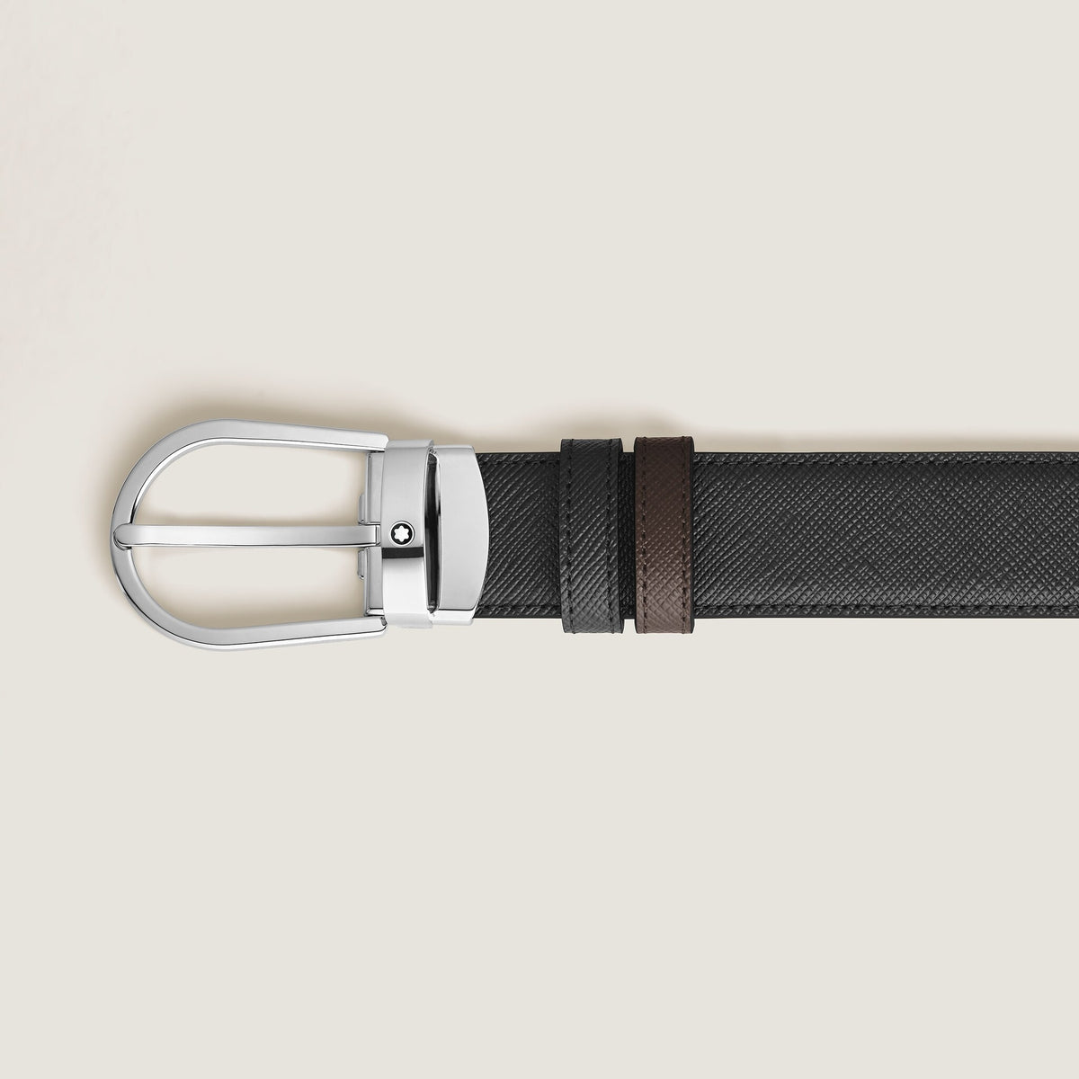Montblanc Wendbarer Gürtel mit hufeisenförmiger Schließe 30 mm aus hochwertigem Leder (MB222139) – Ansicht 3