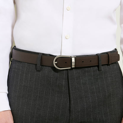 Montblanc Wendbarer Gürtel mit hufeisenförmiger Schließe 30 mm aus hochwertigem Leder (MB222139) – Ansicht 4