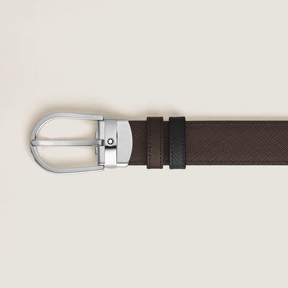 Montblanc Wendbarer Gürtel mit hufeisenförmiger Schließe 30 mm aus hochwertigem Leder (MB222139) – Ansicht 5