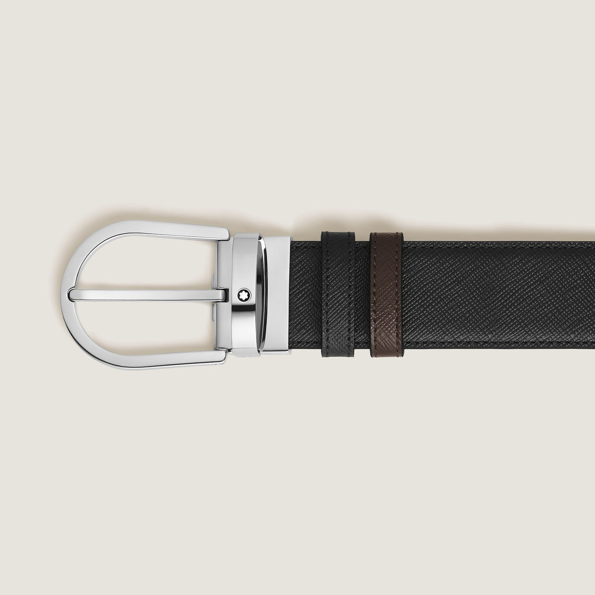 Montblanc Wendbarer Gürtel mit hufeisenförmiger Schließe 35 mm aus hochwertigem Leder (MB222145) – Ansicht 2