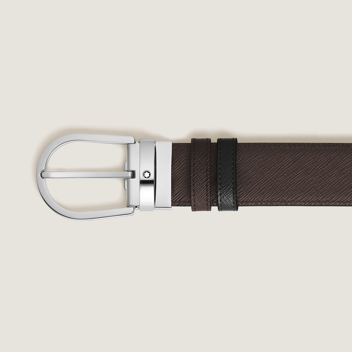 Montblanc Wendbarer Gürtel mit hufeisenförmiger Schließe 35 mm aus hochwertigem Leder (MB222145) – Ansicht 3