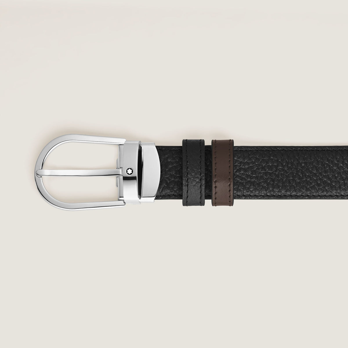 Montblanc Wendbarer Gürtel mit hufeisenförmiger Schließe 30 mm aus genarbtem Leder – Ansicht 2