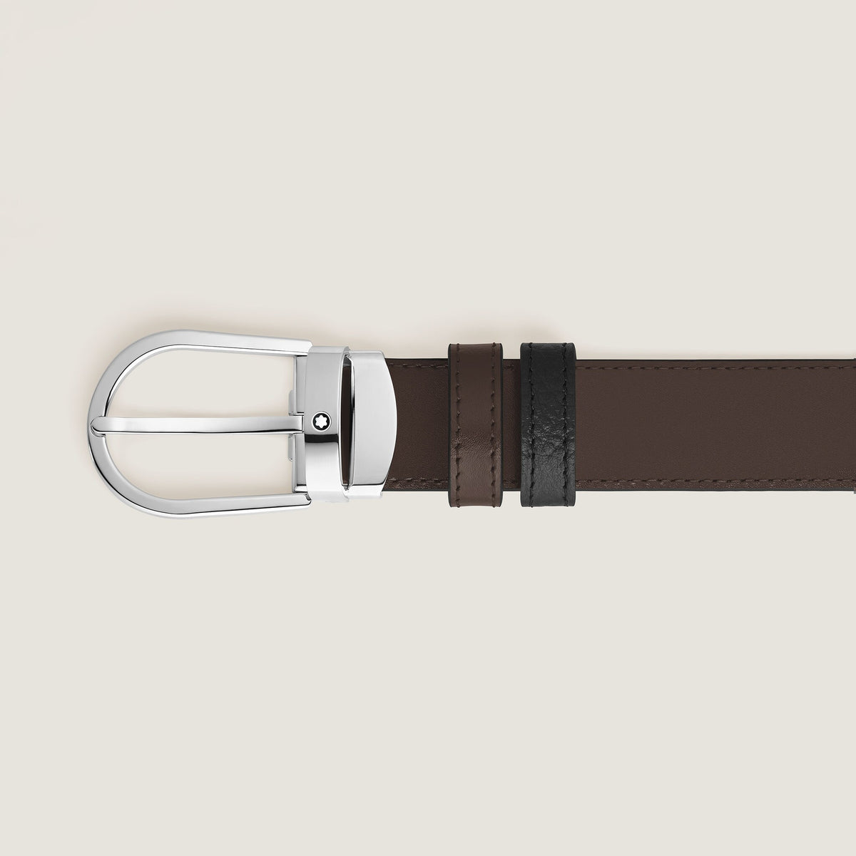 Montblanc Wendbarer Gürtel mit hufeisenförmiger Schließe 30 mm aus genarbtem Leder – Ansicht 3