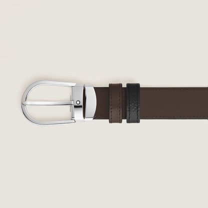 Montblanc Wendbarer Gürtel mit hufeisenförmiger Schließe 30 mm aus genarbtem Leder – Ansicht 3