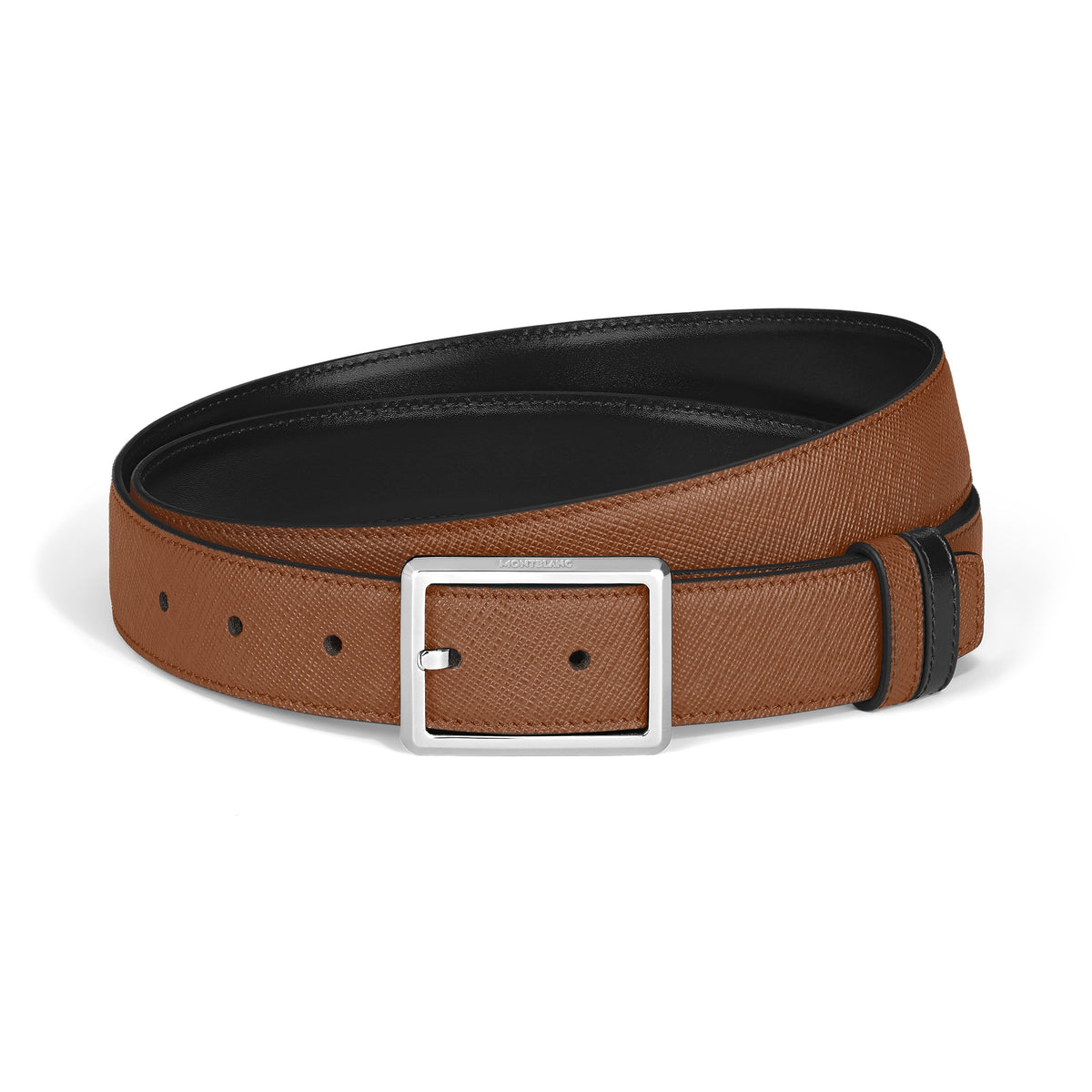 Montblanc Wendbarer Gürtel mit rechteckiger Schließe 30 mm aus Sartorial Leder – Ansicht 1