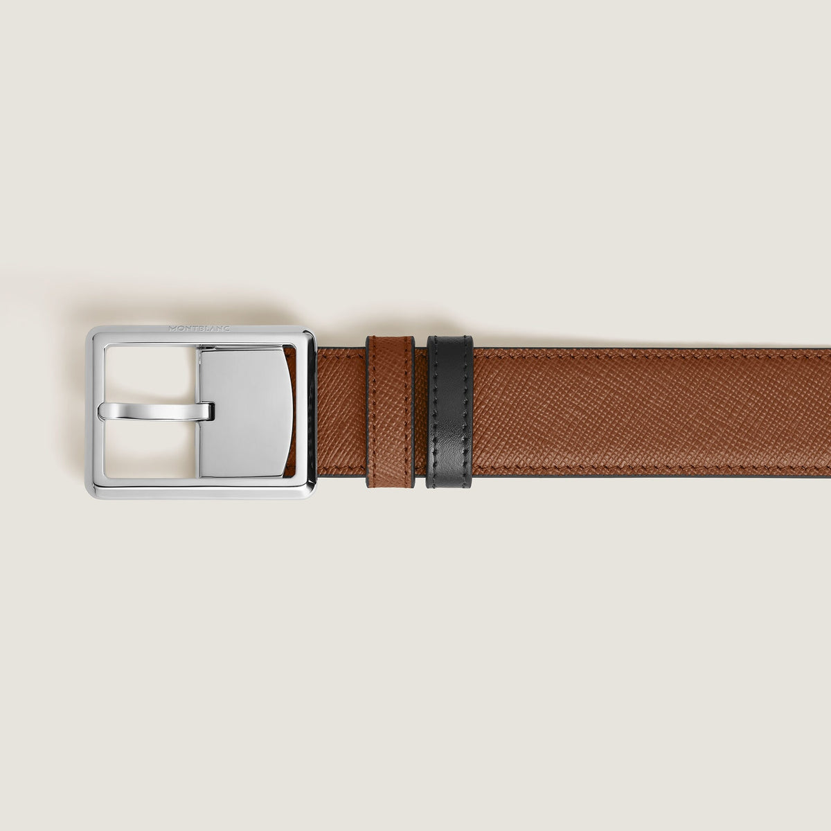 Montblanc Wendbarer Gürtel mit rechteckiger Schließe 30 mm aus Sartorial Leder – Ansicht 2
