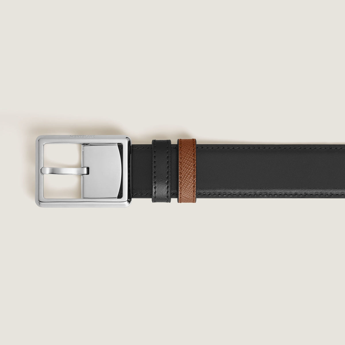 Montblanc Wendbarer Gürtel mit rechteckiger Schließe 30 mm aus Sartorial Leder – Ansicht 3