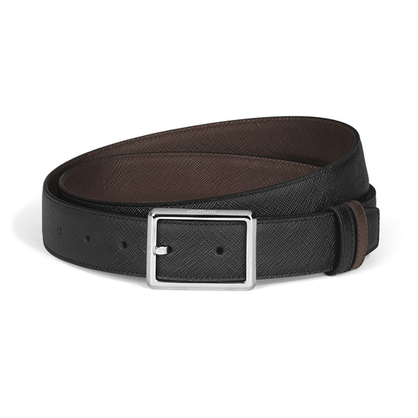 Montblanc Wendbarer rechteckiger Gürtel 30 mm aus hochwertigem Leder