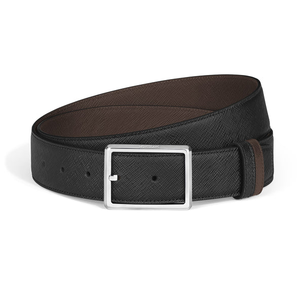Montblanc Wendbarer rechteckiger Gürtel 35 mm aus hochwertigem Leder