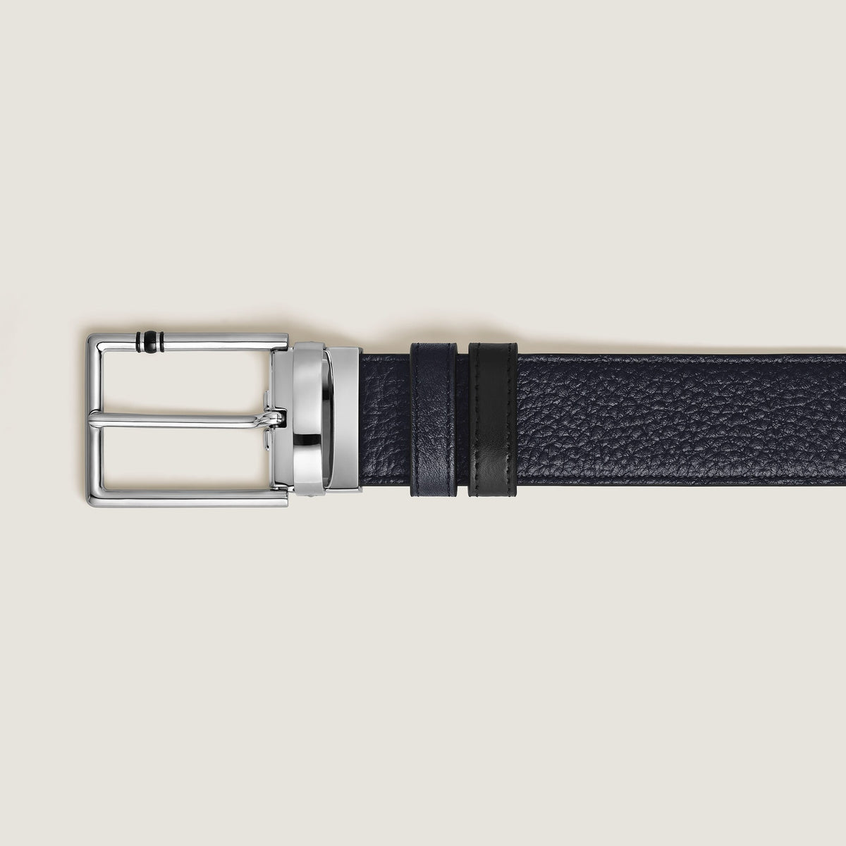 Montblanc Wendbarer Gürtel mit rechteckiger Meisterstück Schließe 30 mm aus Grain Leder – Ansicht 2