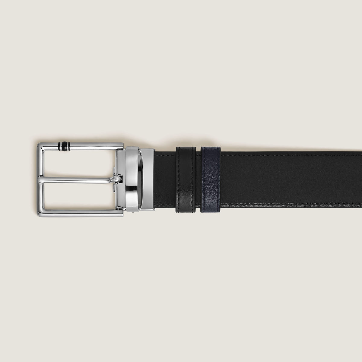 Montblanc Wendbarer Gürtel mit rechteckiger Meisterstück Schließe 30 mm aus Grain Leder – Ansicht 3