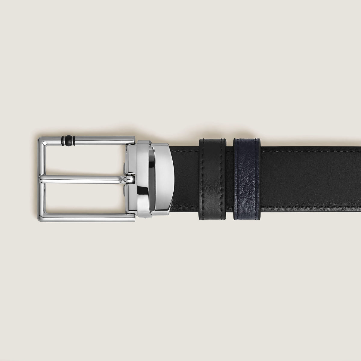 Montblanc Wendbarer Gürtel mit rechteckiger Meisterstück Schließe 35 mm aus Grain Leder – Ansicht 3