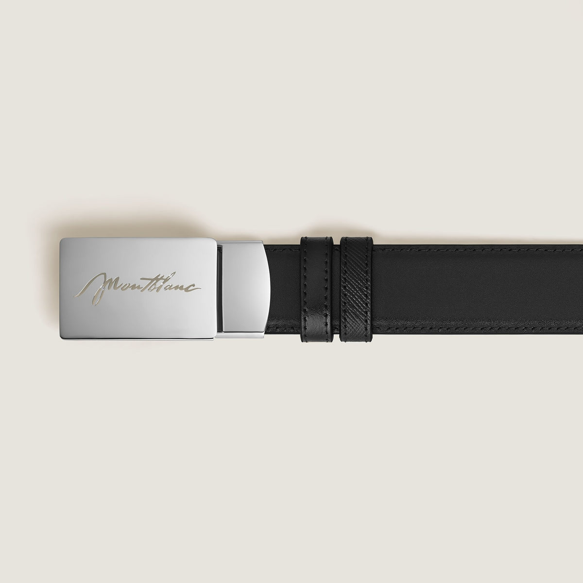 Montblanc 30 mm Wendegürtel aus Sartorial Leder mit rechteckiger Schildschließe – Ansicht 2