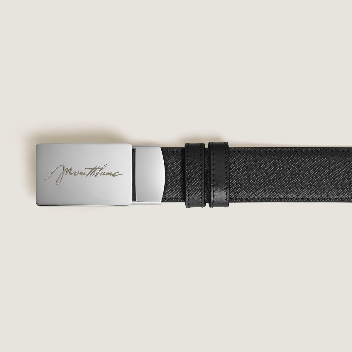 Montblanc 30 mm Wendegürtel aus Sartorial Leder mit rechteckiger Schildschließe – Ansicht 3