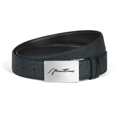 Montblanc 35 mm Wendegürtel aus Sartorial Leder mit rechteckiger Schildschließe (MB222233) – Ansicht 1