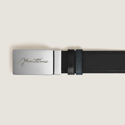 Montblanc 35 mm Wendegürtel aus Sartorial Leder mit rechteckiger Schildschließe (MB222233) – Ansicht 3