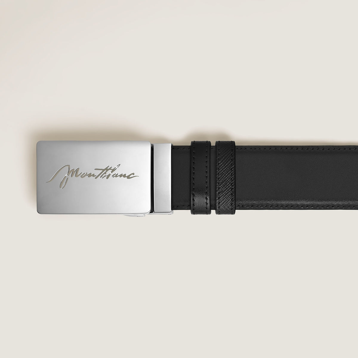 Montblanc 35 mm Wendegürtel aus Sartorial Leder mit rechteckiger Schildschließe (MB222235) – Ansicht 3