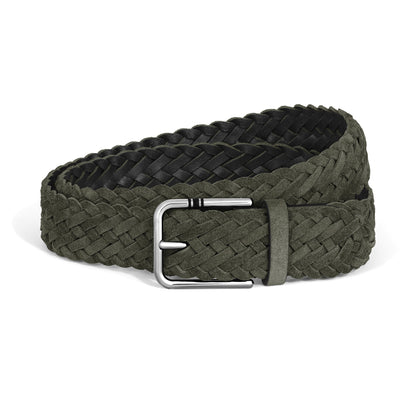 Montblanc 35 mm Gürtel aus Veloursleder mit quadratischer Meisterstück Schließe M – Ansicht 1