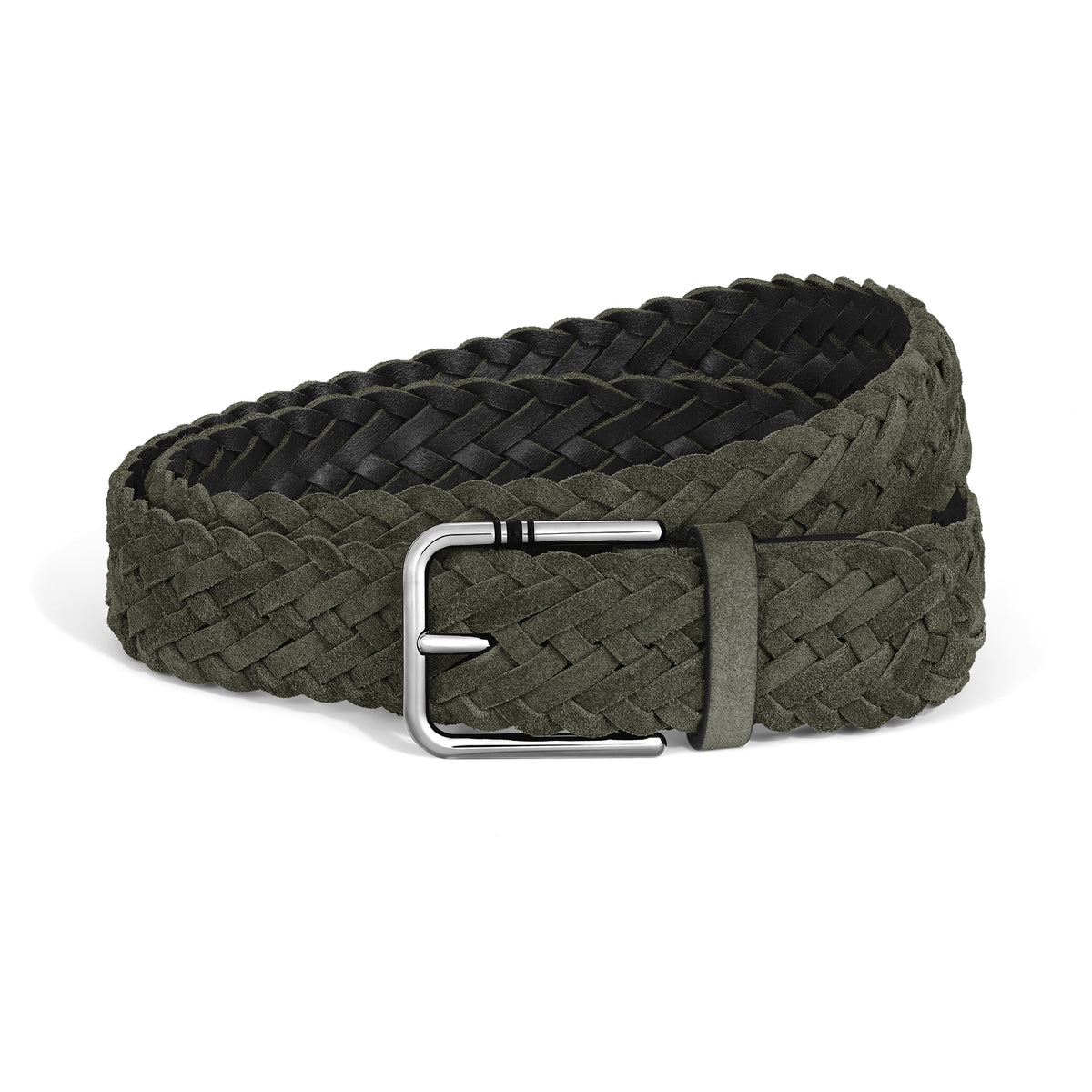 Montblanc 35 mm Gürtel aus Veloursleder mit quadratischer Meisterstück Schließe L – Ansicht 1