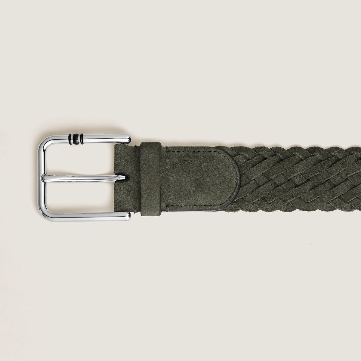 Montblanc 35 mm Gürtel aus Veloursleder mit quadratischer Meisterstück Schließe XL – Ansicht 2