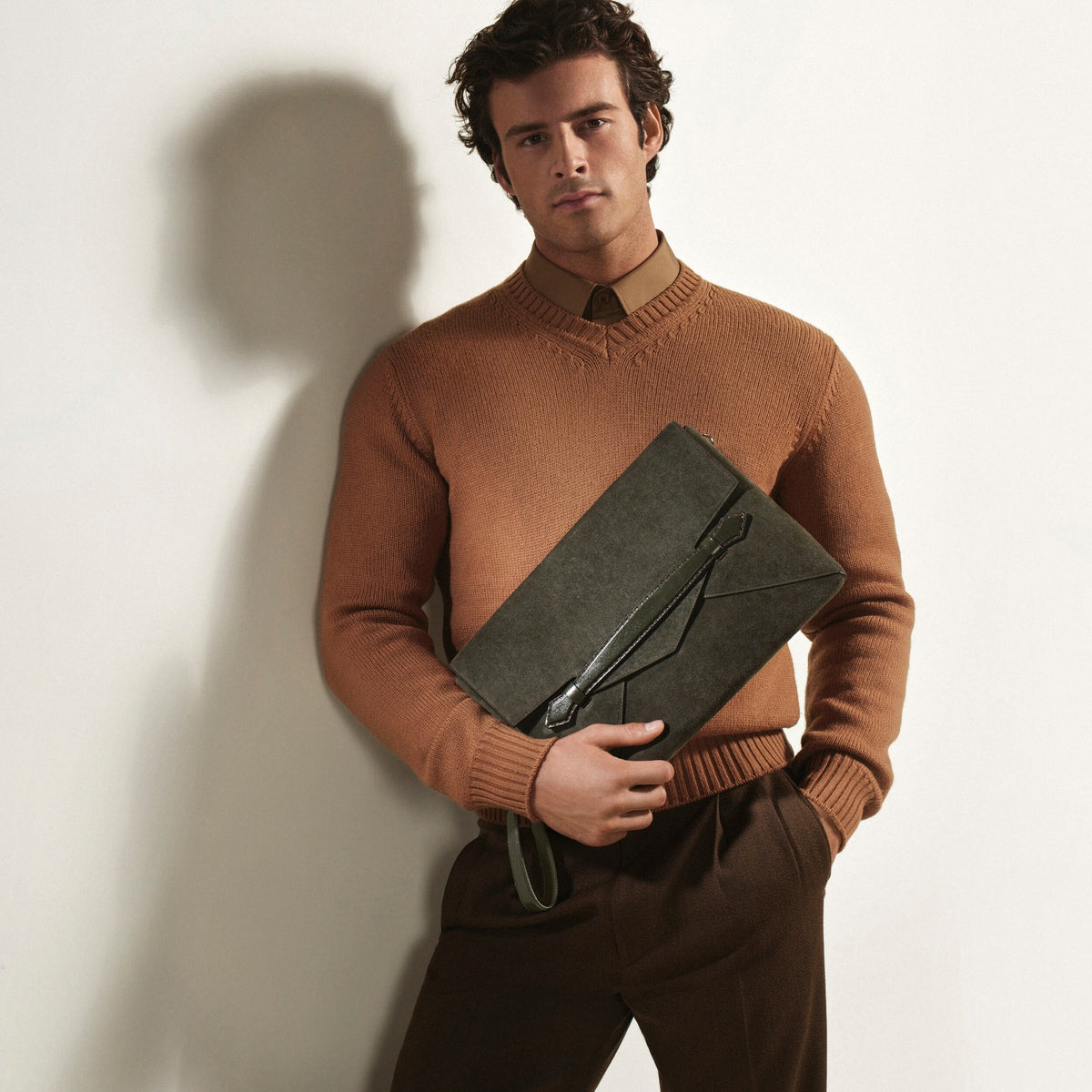 Montblanc Clutch Groß Envelope – Khaki – Ansicht 2